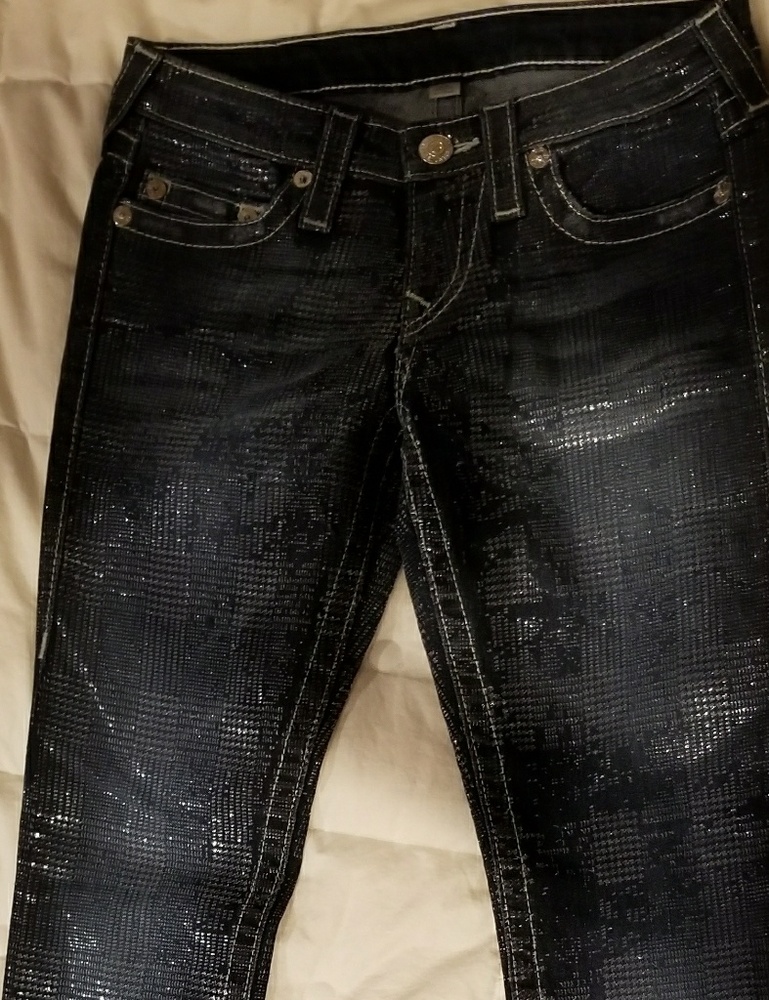 NWT True Religion Light Sequin Jean